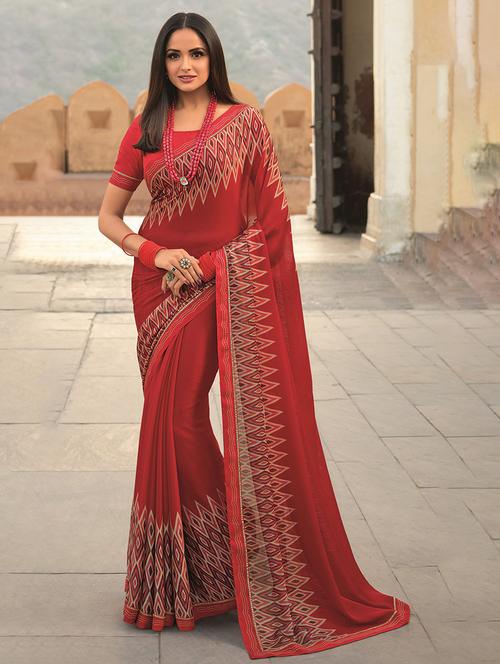 women self-designed bordered saree - 21504744 - Very Small Image - 1