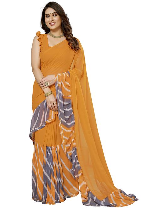 multi colored georgette printed saree - 21504880 - Very Small Image - 1