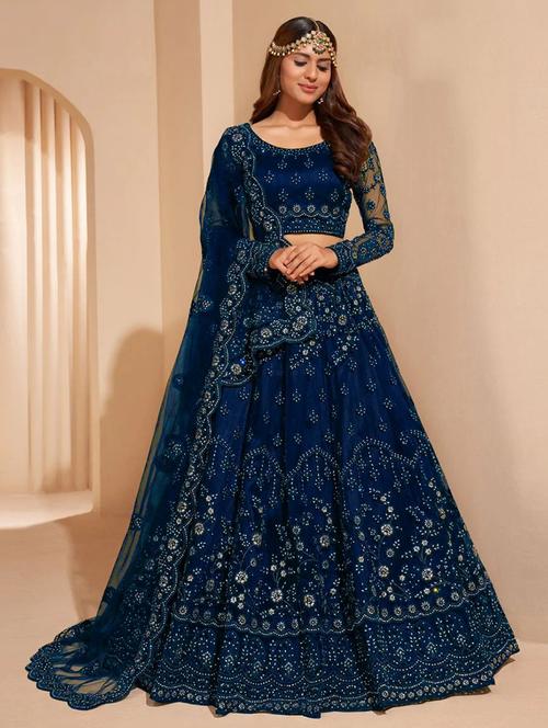 women embellished flared lehenga - 21504959 - Very Small Image - 1