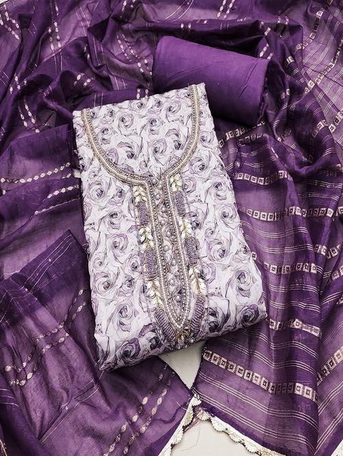 women embellished unstitched suit - 21507265 - Very Small Image - 1