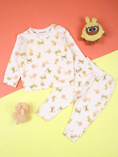 kids printed full length twin set - 21508548 - Very Small Image - 1