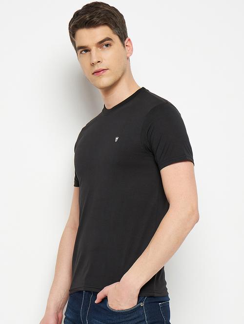 men round short sleeve plain t-shirt - 21508709 - Very Small Image - 1