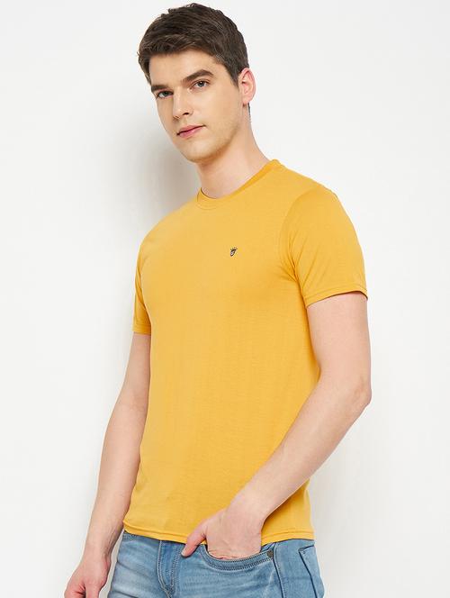 men mellow yellow cotton blend plain t-shirt - 21508714 - Very Small Image - 1