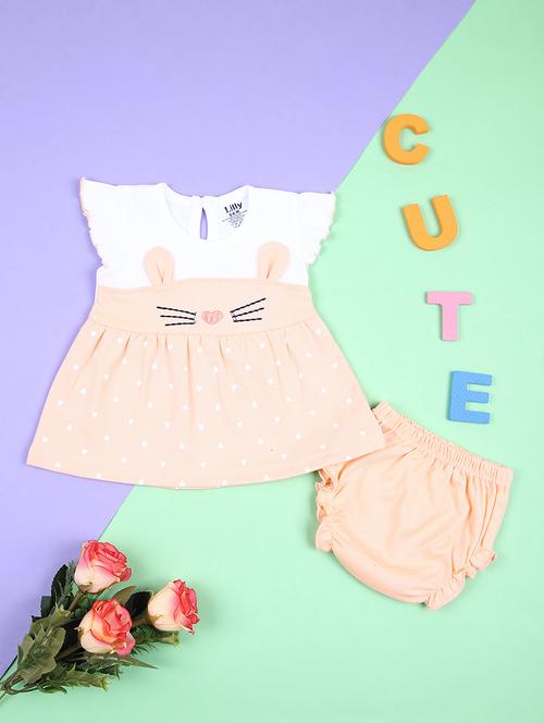 girls printed frock with bloomer - 21509060 - Very Small Image - 1
