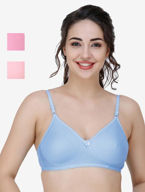 women multicolored solid set of 3 t-shirt bra - 21509799 - Very Small Image - 1