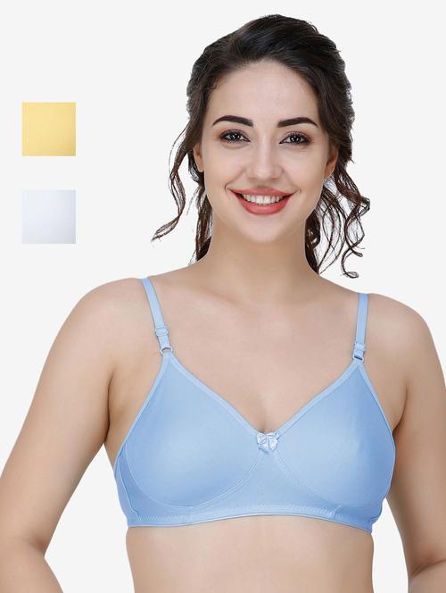 women multicolored solid set of 3 t-shirt bra - 21509802 - Very Small Image - 1