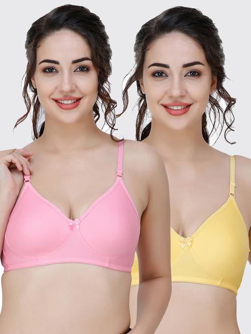 women pack of 2 solids t-shirt bra - 21509845 - Very Small Image - 1