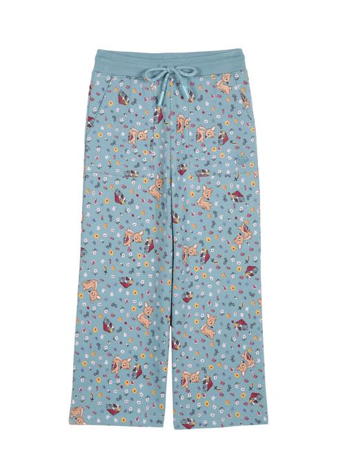 girls light blue printed casual trouser - 21509944 - Very Small Image - 1