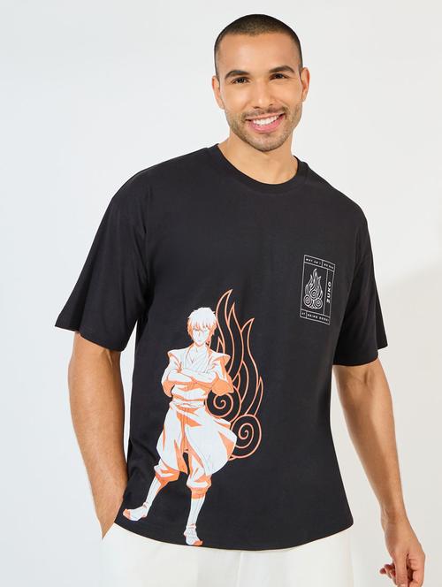 men front & back print oversized t-shirts - 21510603 - Very Small Image - 1