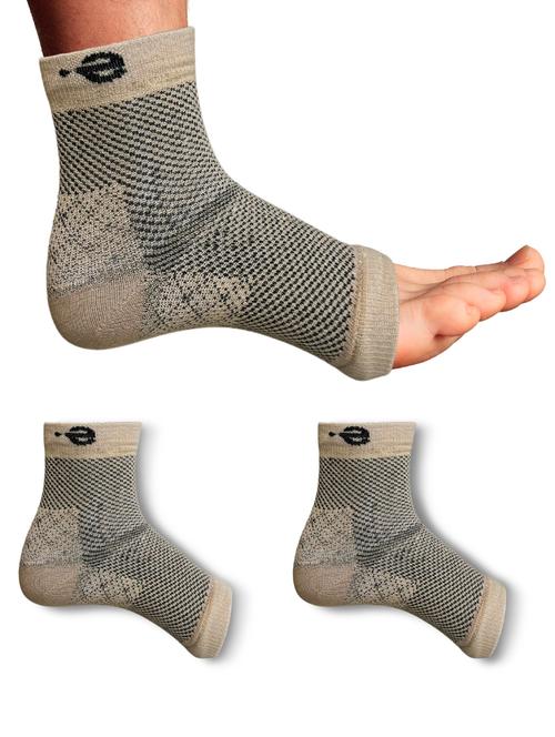 unisex brown cotton ankle length socks - 21511439 - Very Small Image - 1