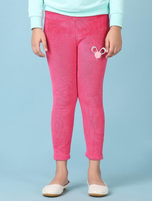 girls pink solid legging - 21513413 - Very Small Image - 1