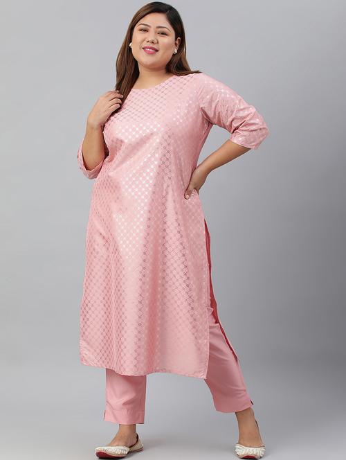 women pink kurta pant set - 21514079 - Very Small Image - 1