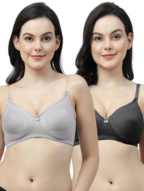 pack of 2 cotton blend t-shirt bra - 21514336 - Very Small Image - 1