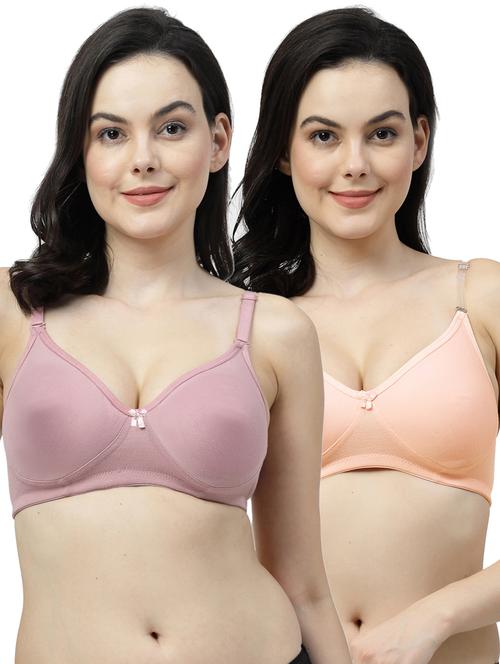 pack of 2 cotton blend t-shirt bra - 21514344 - Very Small Image - 1