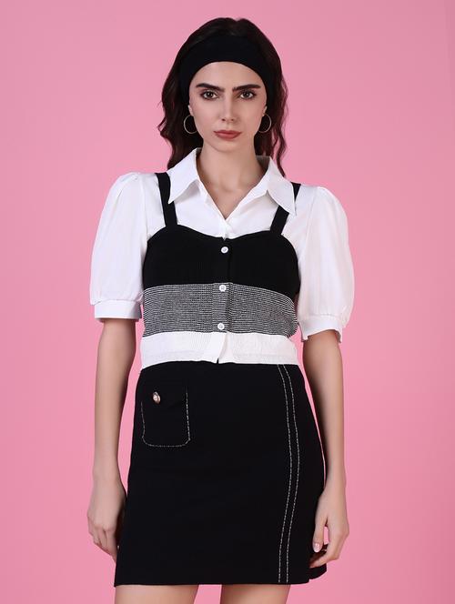 women self design short sleeve shirt top - 21515158 - Very Small Image - 1