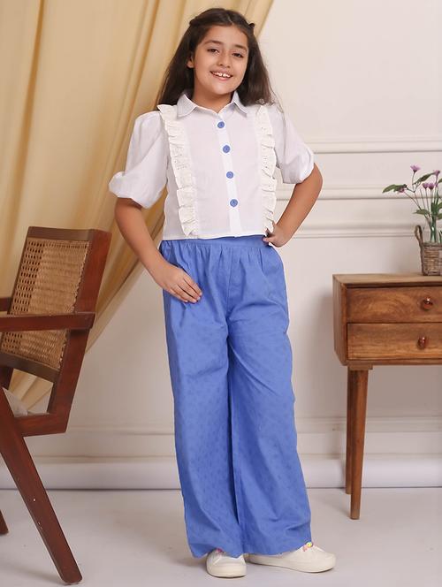 girls white solid full length set - 21515511 - Very Small Image - 1