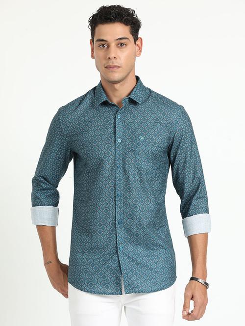 men collared printed casual shirt - 21518460 - Very Small Image - 1