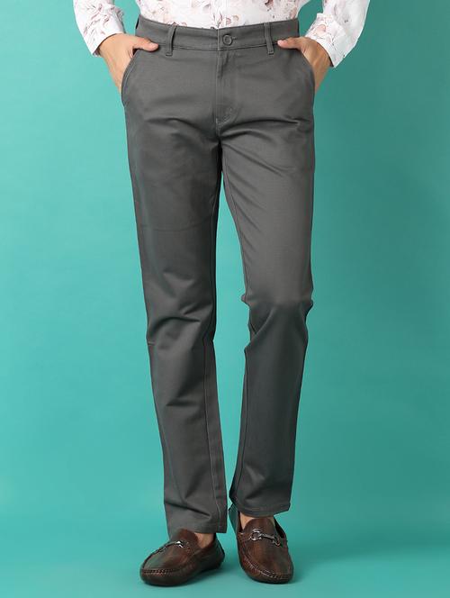 men mid rise solid chinos - 21519582 - Very Small Image - 1