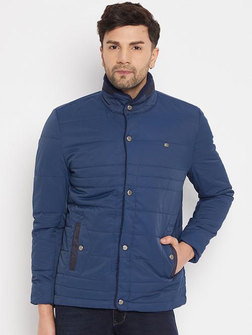 men long sleeve solid quilted jacket - 21521025 - Very Small Image - 1