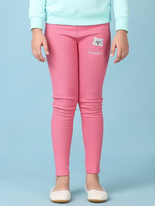 girls solid mid rise legging - 21521212 - Very Small Image - 1