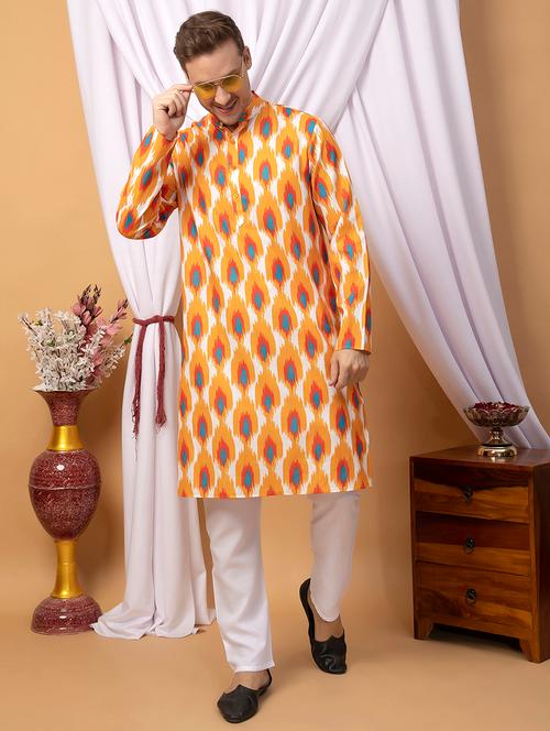 men printed kurta pyjama ethnic wear sets - 21523280 - Very Small Image - 1