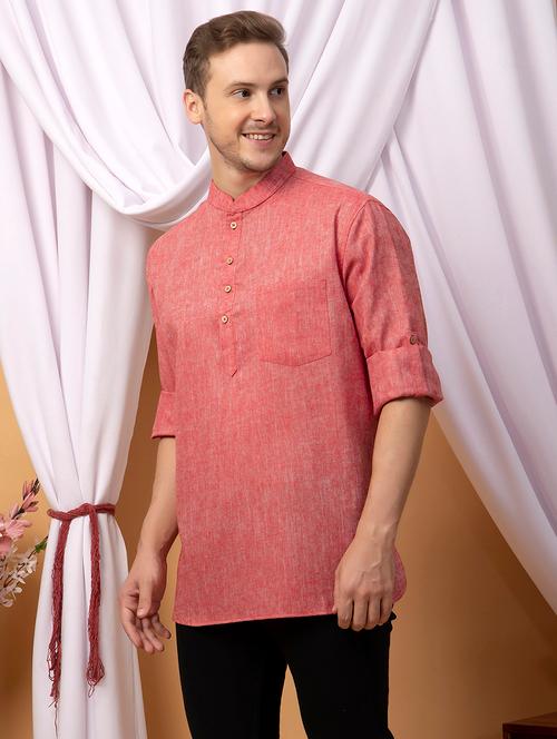 men solids long sleeves kurta - 21523387 - Very Small Image - 1