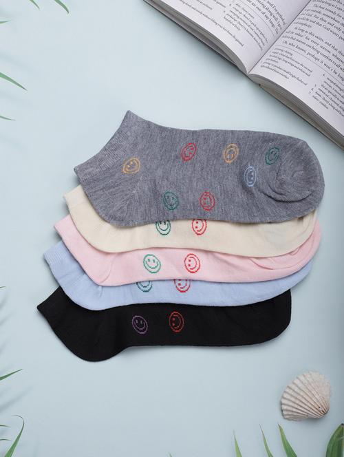 women pack of 5 ankle length socks - 21523887 - Very Small Image - 1