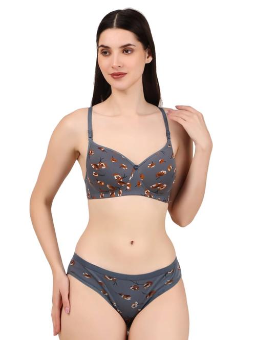women printed bras and panty set - 21523940 - Very Small Image - 1