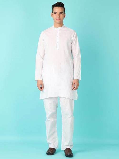 men solid kurta pyjama ethnic wear set - 21524186 - Very Small Image - 1