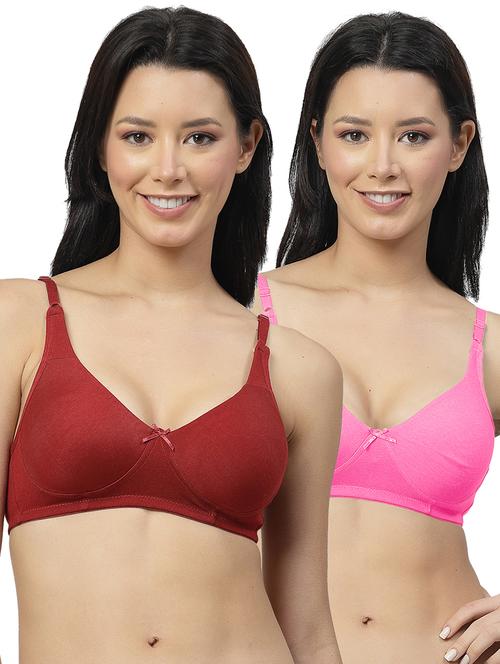 pack of 2 cotton blend t-shirt bra - 21525624 - Very Small Image - 1