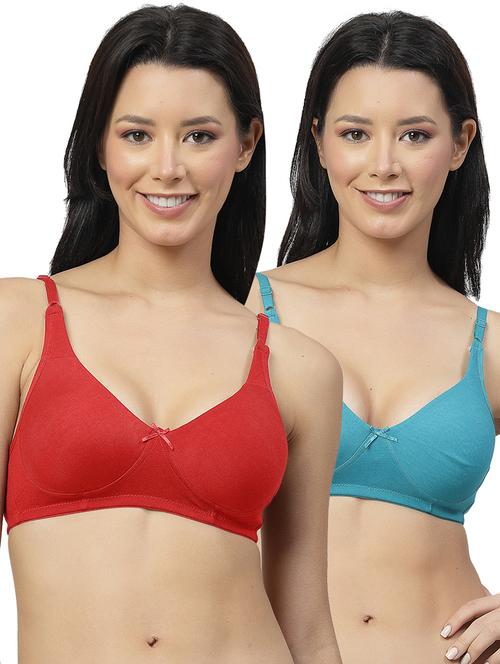 pack of 2 cotton blend t-shirt bra - 21525638 - Very Small Image - 1