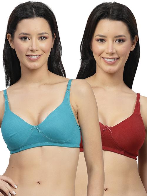 pack of 2 cotton blend t-shirt bra - 21525642 - Very Small Image - 1