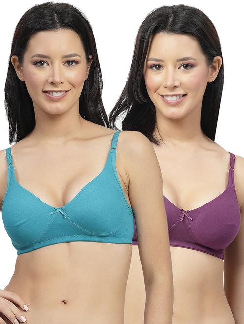 pack of 2 cotton blend t-shirt bra - 21525643 - Very Small Image - 1