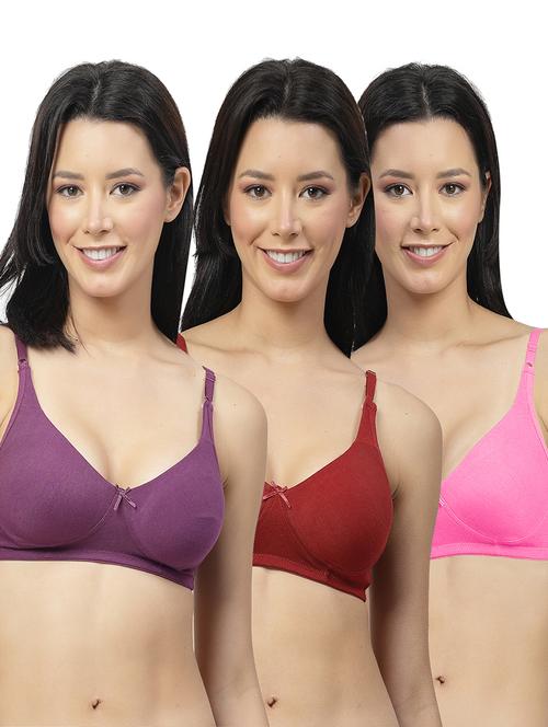 pack of 3 cotton blend t-shirt bra - 21525650 - Very Small Image - 1