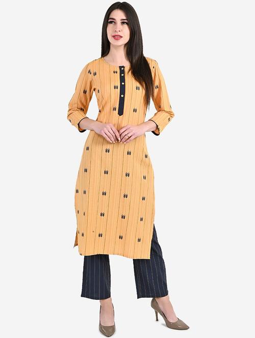 women self design round neck kurta pant set - 21526360 - Very Small Image - 1