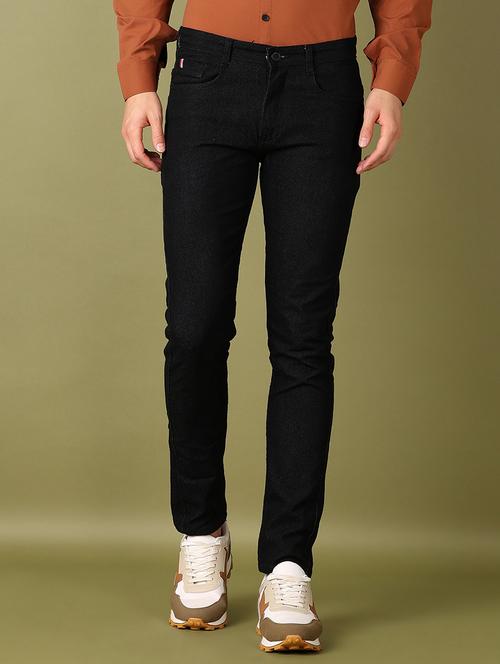 men black solid jeans - 21528115 - Very Small Image - 1
