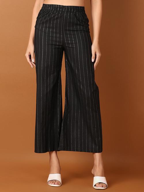 women black stripes straight palazzo - 21528344 - Very Small Image - 1