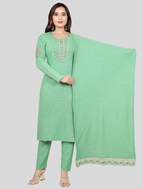 women long sleeve self-designed woolen suit set - 21529664 - Very Small Image - 1
