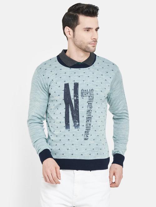 men long sleeve self-designed pullover - 21530389 - Very Small Image - 1