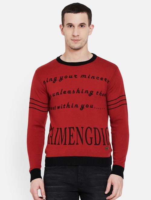 men typographic long sleeve pullover sweater - 21530392 - Very Small Image - 1