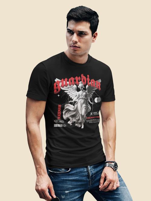 men short sleeve front print t-shirt - 21530458 - Very Small Image - 1