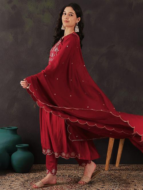 women kurta pant set with dupatta - 21531291 - Very Small Image - 1