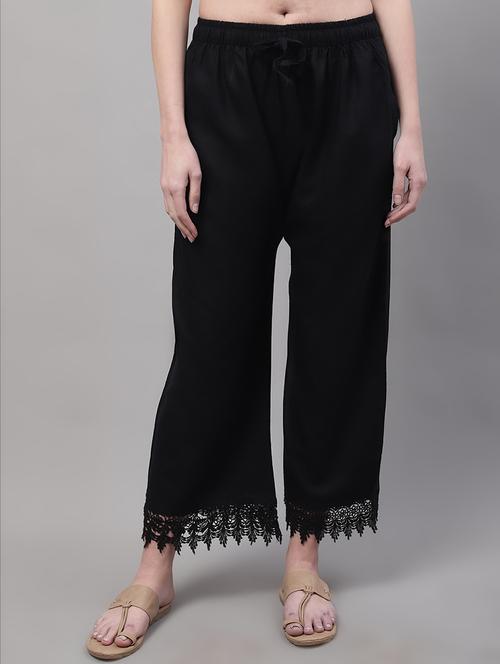 women full length solid palazzo - 21531858 - Very Small Image - 1