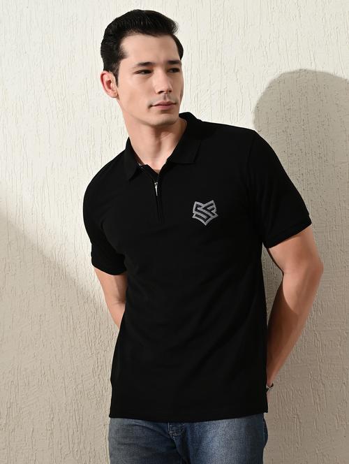men black logo printed regular t-shirt - 21531975 - Very Small Image - 1