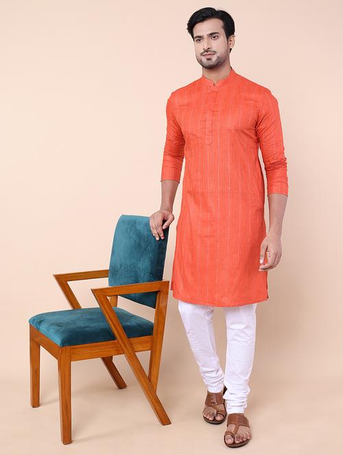 men striped kurta churidar ethnic wear set - 21533016 - Very Small Image - 1