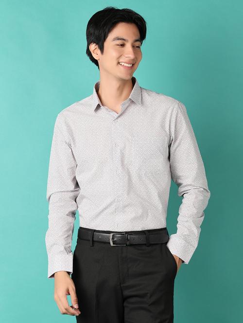 men printed long sleeve formal shirt - 21533578 - Very Small Image - 1