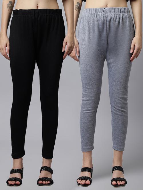 pack of 2 solid ankle length legging - 21535581 - Very Small Image - 1