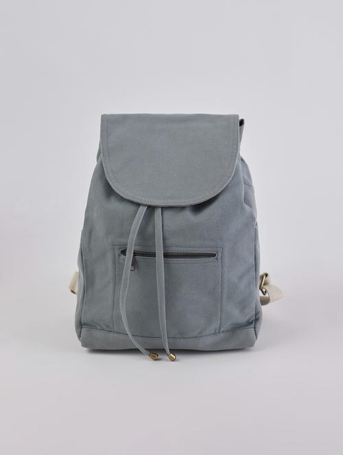 grey cotton regular backpack - 21536770 - Very Small Image - 1