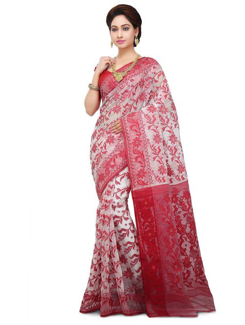 women self design jamdani saree - 21537240 - Very Small Image - 1
