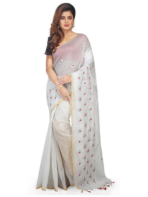 women floral embroidered saree - 21537466 - Very Small Image - 1
